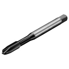 Spiral Point Tap: M3 x 0.5, DIN 371, 3 Flutes, Plug, 6HX, HSS-E-PM, TiAlN Finish 9 mm Thread Length, 56 mm OAL, Right Hand, Series T200