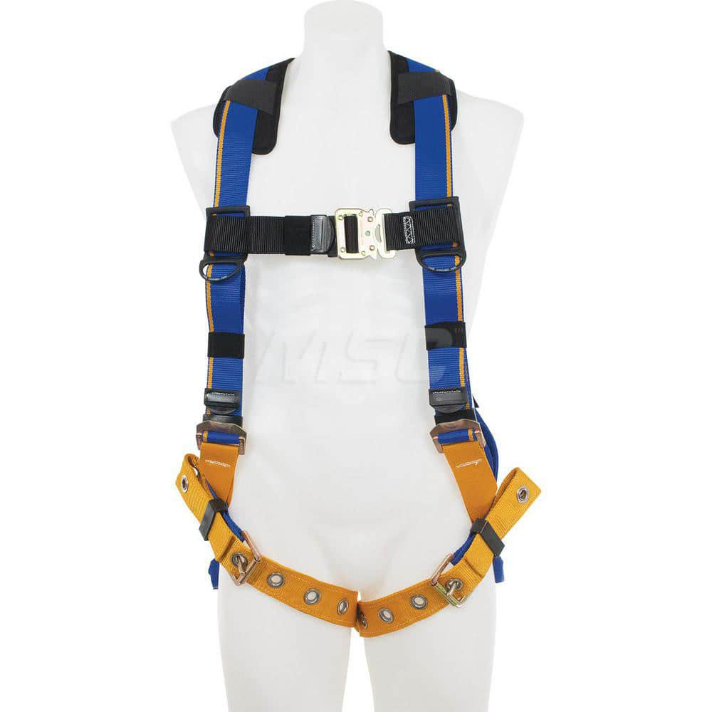 Fall Protection Harnesses: 400 Lb, Single D-Ring Style, Size 2X-Large, For General Industry, Back