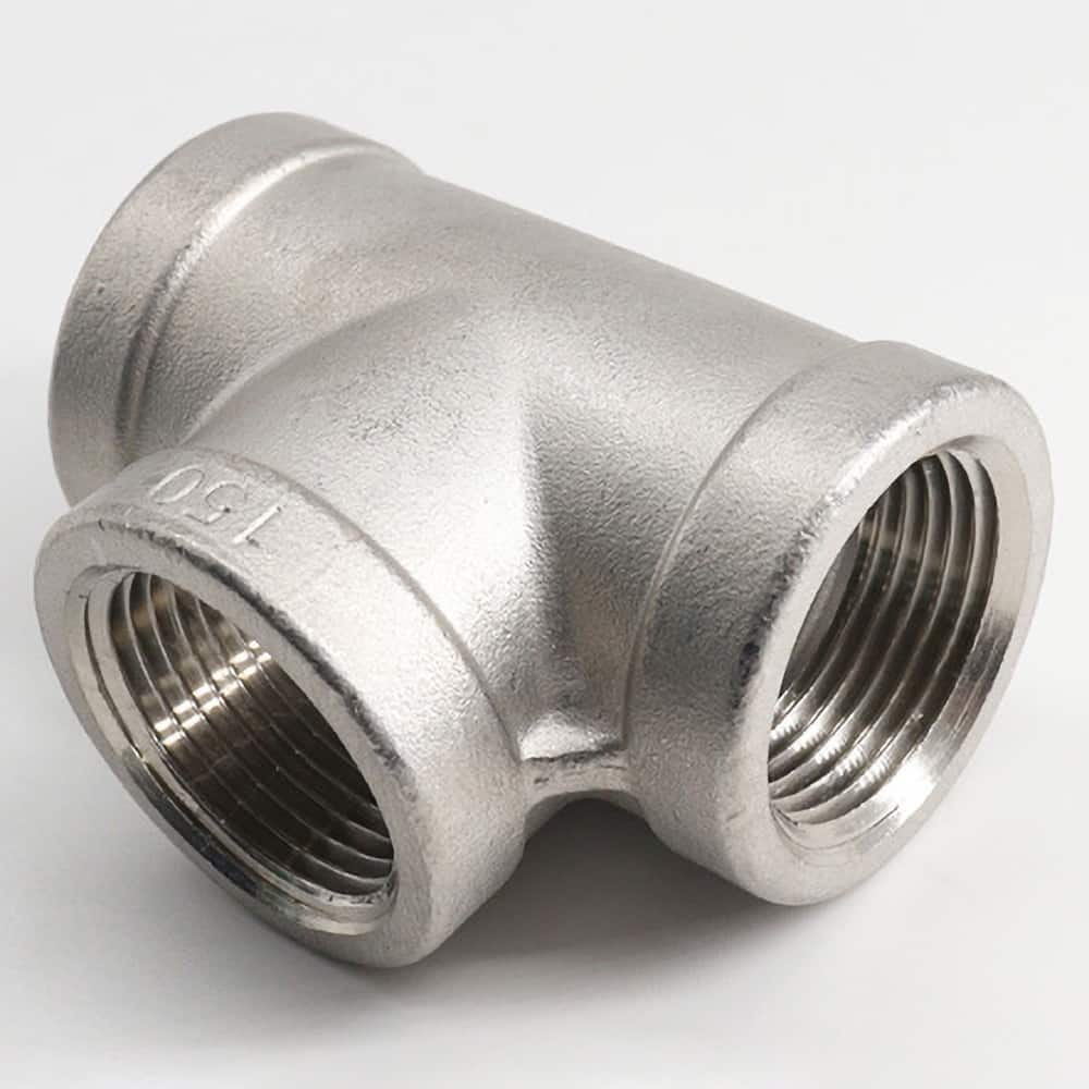 Guardian Worldwide - Stainless Steel Pipe Fittings; Type: Tee ; Fitting Size: 3/8 ; End Connections: FNPT x FNPT x FNPT ; Material Grade: 316 ; Pressure Rating (psi): 150 - Exact Industrial Supply