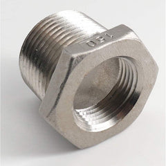 Guardian Worldwide - Stainless Steel Pipe Fittings; Type: Hexagon Bushing ; Fitting Size: 2 x 1-1/2 ; End Connections: MNPT x FNPT ; Material Grade: 316 ; Pressure Rating (psi): 150 ; Length (Inch): 1.4 - Exact Industrial Supply