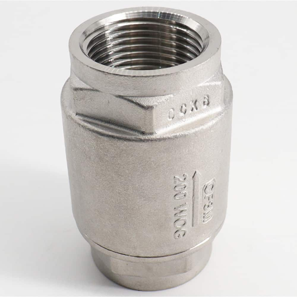 Guardian Worldwide - Check Valves; Design: Spring Check ; Pipe Size (Inch): 1 ; End Connections: FNPT x FNPT ; Material: Stainless Steel ; Material: Stainless Steel ; Seal Material: PTFE - Exact Industrial Supply