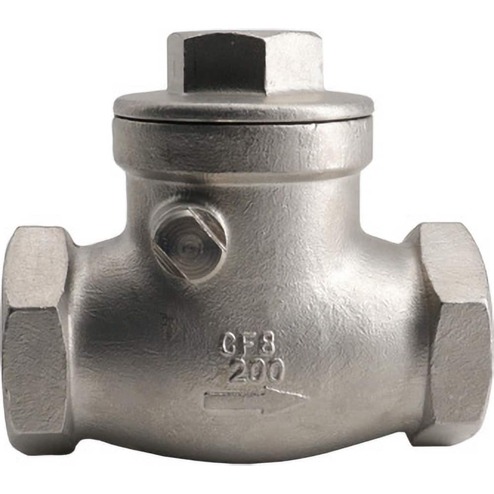 Guardian Worldwide - Check Valves; Design: 2-Way ; Pipe Size (Inch): 3 ; End Connections: FNPT x FNPT ; Material: Stainless Steel ; Material: Stainless Steel ; Seal Material: PTFE - Exact Industrial Supply