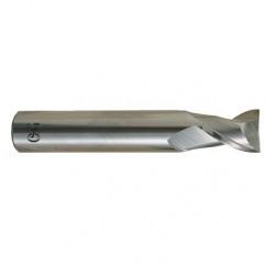 1 Dia. x 4 Overall Length 2-Flute .120 C/R Solid Carbide SE End Mill-Round Shank-Center Cutting-Uncoated - Benchmark Tooling