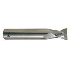 3/4 Dia. x 4 Overall Length 2-Flute .060 C/R Solid Carbide SE End Mill-Round Shank-Center Cutting-Uncoated - Benchmark Tooling