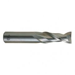 3/4 Dia. x 4 Overall Length 2-Flute .090 C/R Solid Carbide SE End Mill-Round Shank-Center Cutting-Uncoated - Benchmark Tooling