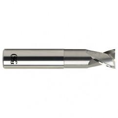 1 Dia. x 5 Overall Length 2-Flute .120 C/R Solid Carbide SE End Mill-Round Shank-Center Cutting-Uncoated - Benchmark Tooling