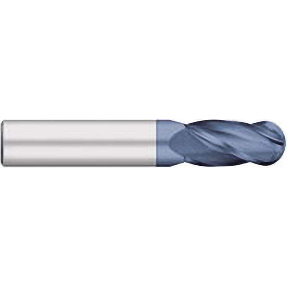 Titan USA - Ball End Mills; Mill Diameter (mm): 5.00 ; Mill Diameter (Decimal Inch): 0.1969 ; Number of Flutes: 4 ; Length of Cut (mm): 16.0000 ; Length of Cut (Decimal Inch): 0.6299 ; Material: Solid Carbide - Exact Industrial Supply