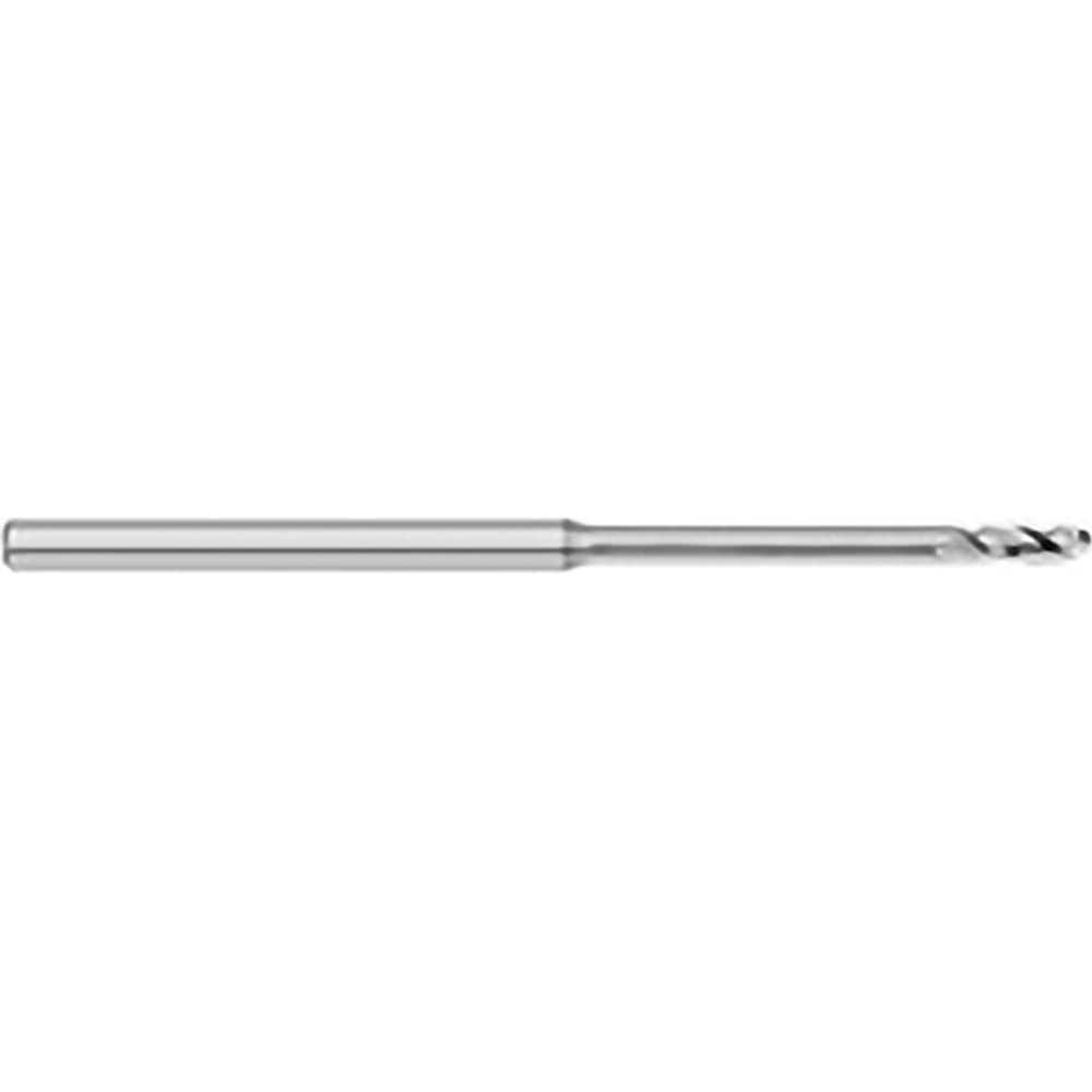 Titan USA - Ball End Mills; Mill Diameter (Inch): 1/64 ; Mill Diameter (Decimal Inch): 0.0150 ; Number of Flutes: 3 ; Length of Cut (Decimal Inch): 0.0450 ; Material: Solid Carbide ; Overall Length (Inch): 2-1/2