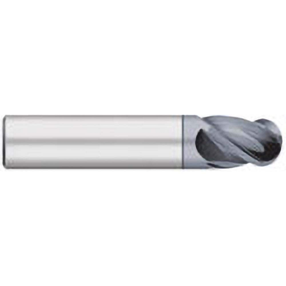 Titan USA - Ball End Mills; Mill Diameter (Inch): 5/8 ; Mill Diameter (Decimal Inch): 0.6250 ; Number of Flutes: 4 ; Length of Cut (Inch): 3/4 ; Length of Cut (Decimal Inch): 0.7500 ; Material: Solid Carbide - Exact Industrial Supply