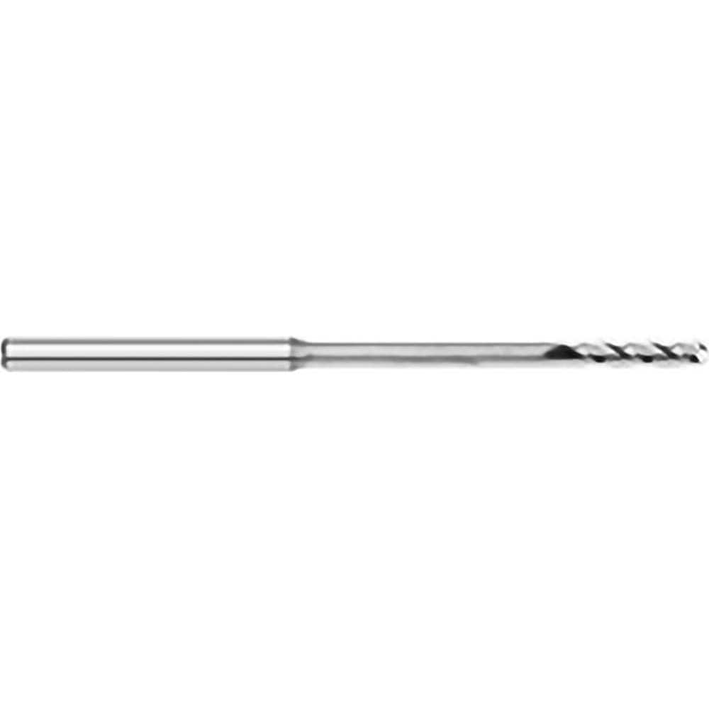 Titan USA - Ball End Mills; Mill Diameter (Inch): 1/64 ; Mill Diameter (Decimal Inch): 0.0150 ; Number of Flutes: 3 ; Length of Cut (mm): 1.9000 ; Length of Cut (Decimal Inch): 0.0750 ; Material: Solid Carbide - Exact Industrial Supply