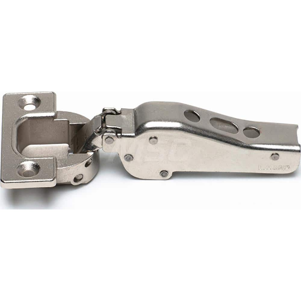 Self-Closing Heavy-Duty Concealed Hinge: Steel & Zinc Alloy, Nickel Finish