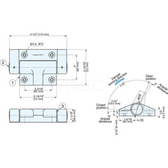 Soft-Close Torque Damper With Bracket Hinge: 4 Mounting Holes Polybutylene Terephthalate, Zinc Alloy & Stainless Steel, Plain & Dark Gray Finish