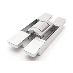 Adjustable Concealed Door Hinge: Zinc Alloy & Stainless Steel, Dull Chrome Finish