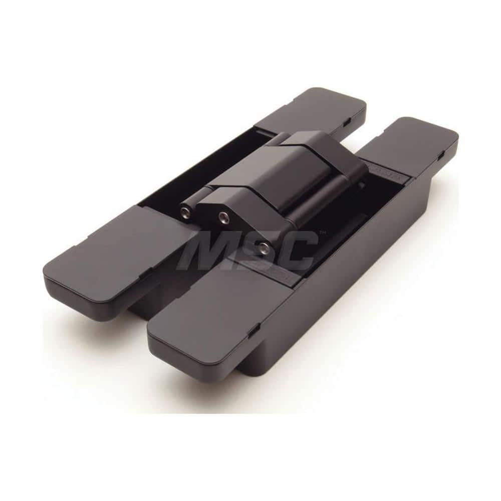 Adjustable Concealed Door Hinge: Zinc Alloy & Stainless Steel, Black Finish