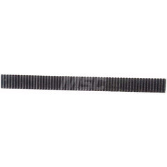 3/16″ Face Width 1' Long 416 Stainless Steel Gear Rack 72 Pitch, 14.5° Pressure Angle, Square