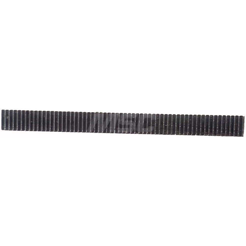 12mm Face Width 4' Long 303/316 Stainless Steel Gear Rack 0.8 Pitch, 20° Pressure Angle, Square