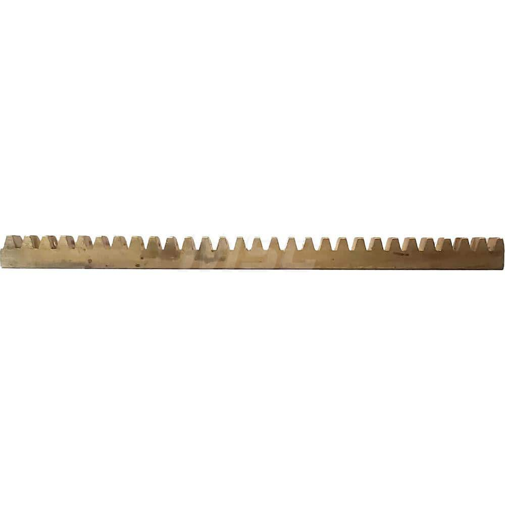 5/16″ Face Width 1' Long Brass Gear Rack 32 Pitch, 20° Pressure Angle, Square