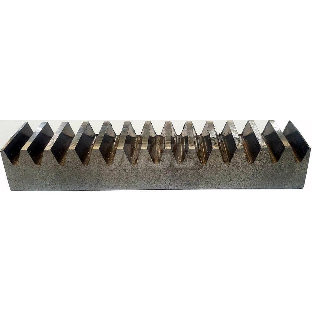 5/16″ Face Width 4' Long 1018/12L14 Steel Gear Rack 24 Pitch, 20° Pressure Angle, Square