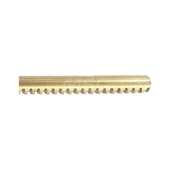 5/8″ Diam 1' Long Brass Gear Rack 12 Pitch, 20° Pressure Angle, Round