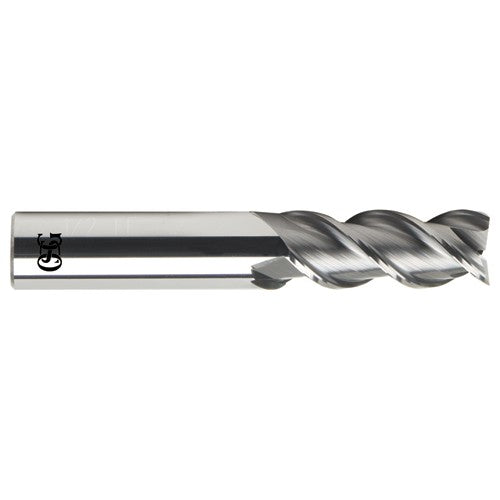 ‎1/8″ Dia. × 1/8″ Shank × 3/8″ DOC × 1-1/2″ OAL, Carbide, Bright, 3 Flute, Square, Solid End Mill - Benchmark Tooling