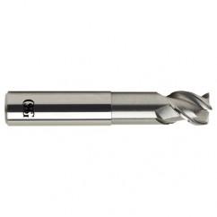 1 Dia. x 6 Overall Length 3-Flute .060 C/R Solid Carbide SE End Mill-Round Shank-Center Cutting-Uncoated - Benchmark Tooling