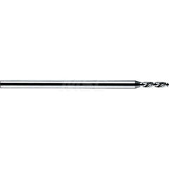 Micro Drill Bit: 0.0567″ Dia, 120 °, Solid Carbide Bright/Uncoated, RH Cut, Helical Flute, Series 6120
