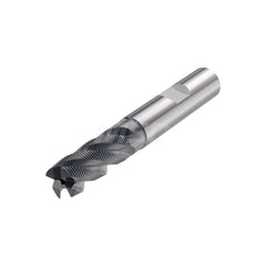 Corner Radius End Mill: 0.6299″ Dia, 4 Flutes, Solid Carbide 40 ° Helix, TAN Coated, Corner Radius End, Series JHP794