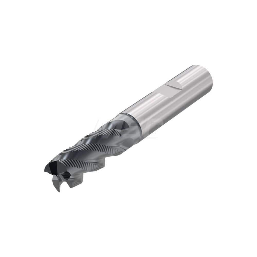 Corner Radius End Mill: 0.7874″ Dia, 4 Flutes, Solid Carbide 40 ° Helix, TAN Coated, Corner Radius End, Centercutting, Series JHP794