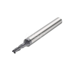 Corner Radius End Mill: 0.3543″ Dia, 3 Flutes, Solid Carbide 35 ° Helix, SIRON-A Coated, Corner Chamfer End, Series JSE513