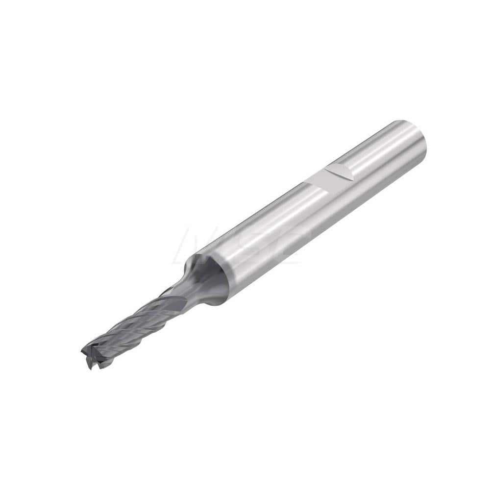 Corner Radius End Mill: 0.315″ Dia, 4 Flutes, Solid Carbide 35 ° Helix, SIRON-A Coated, Corner Radius End, Series JSE514