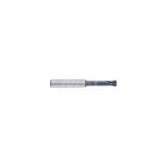 Helical Flute Thread Mill: 1/4-20, Internal, 4 Flute, Solid Carbide 20 TPI, 0.1929″ Cut Dia, TiCN Coated