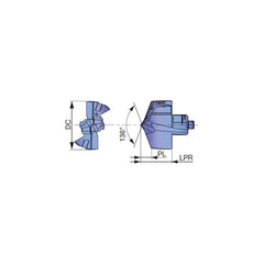 Replaceable Drill Tip:  DMC205 AH9130,  136 &deg N/A TiAlN Finish,  No