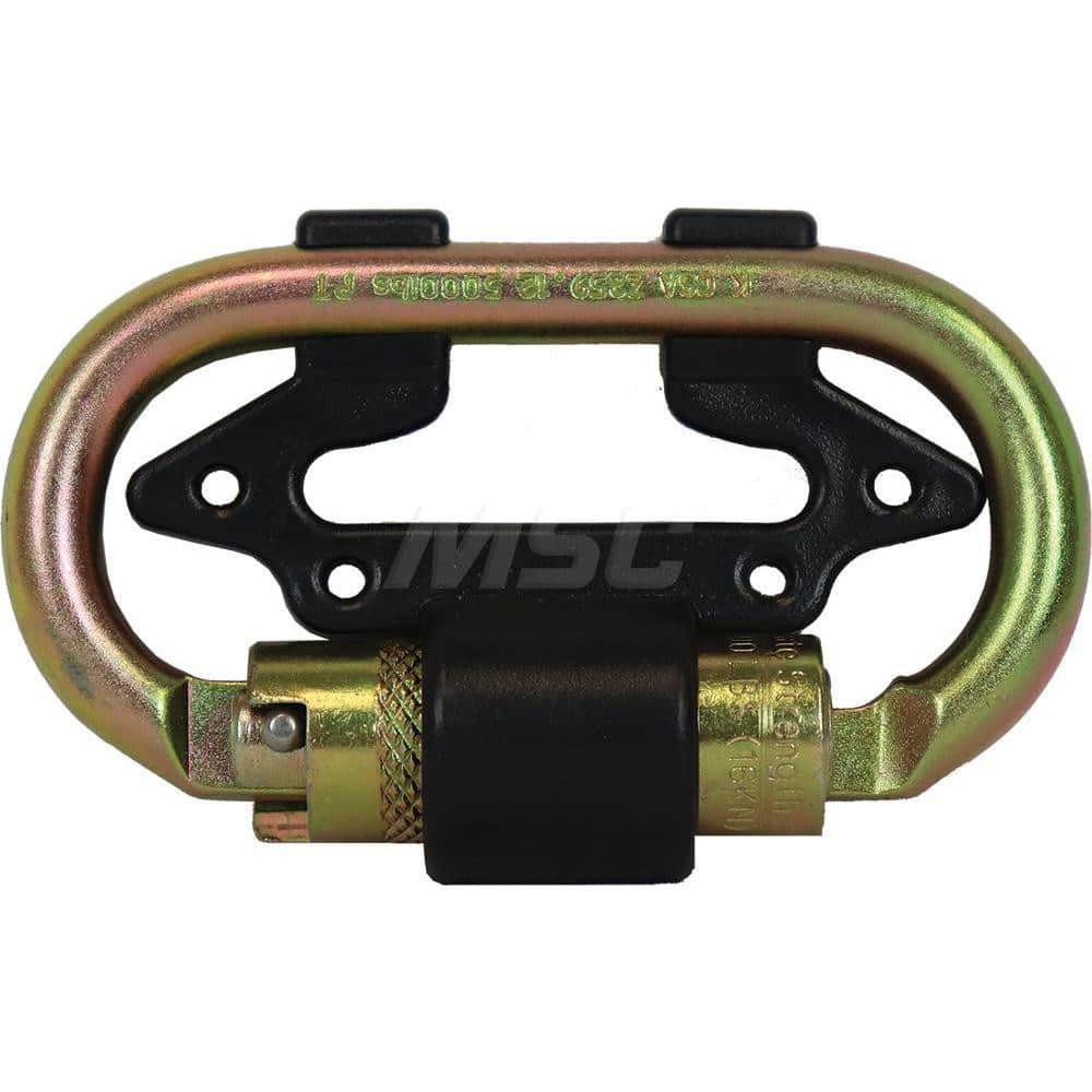 Carabiners; Gate Type: Auto Locking; Gate Width: 0.67; Inside Length: 3.3300; Material: Steel; Narrow End Inside Width: 2.65