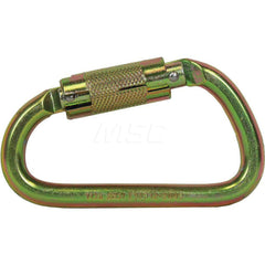 Carabiners; Gate Type: Auto Locking; Gate Width: 0.84; Inside Length: 4.7000; Material: Steel; Narrow End Inside Width: 2.7