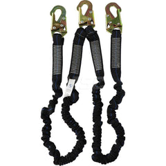 Lanyards & Lifelines; Load Capacity: 310 lb; Construction Type: Webbing; Harness Type: Fall Arrest; Lanyard End Connection: Snap Hook; Anchorage End Connection: Snap Hook; Length Ft.: 6.00
