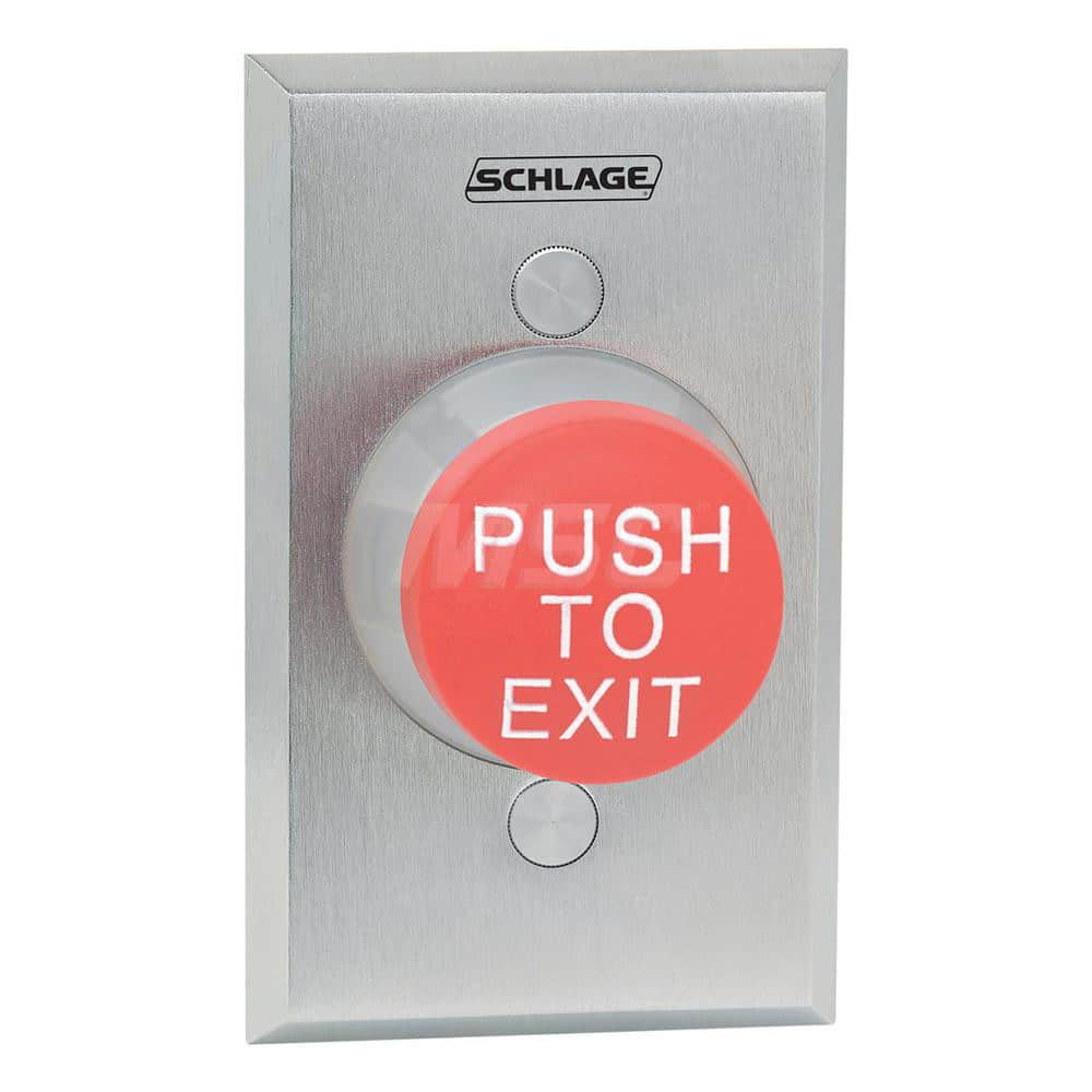 Pushbutton Switches; Switch Type: Push Button; Pushbutton Type: Mushroom Head; Pushbutton Shape: Round; Pushbutton Color: Red; Operator Illumination: NonIlluminated; Operation Type: Momentary (MO); Amperage (mA): 5; Voltage: 12-24; Contact Form: SPDT; Amp