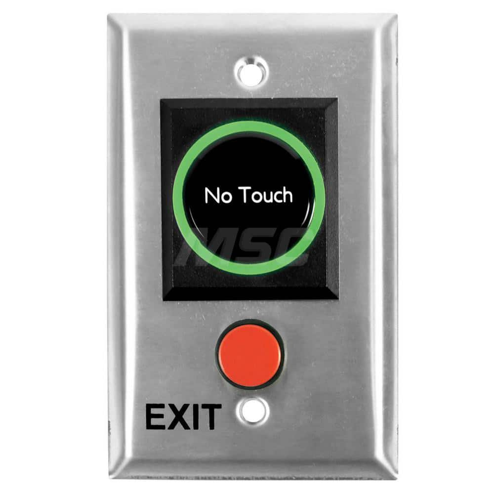 Electromagnet Lock Accessories; Type: Infrared Touchless Exit Touchplate Switch; For Use With: Interior Applications; Material: Stainless Steel; Material: Stainless Steel; For Use With: Interior Applications; Type: Infrared Touchless Exit Touchplate Switc