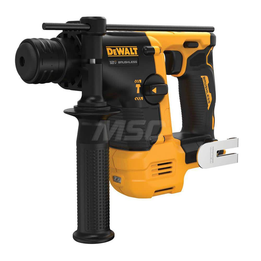 Cordless Hammer Drill: 12V, 9/16″ Chuck, 4,280 BPM, 910 RPM SDS Plus Chuck, Reversible