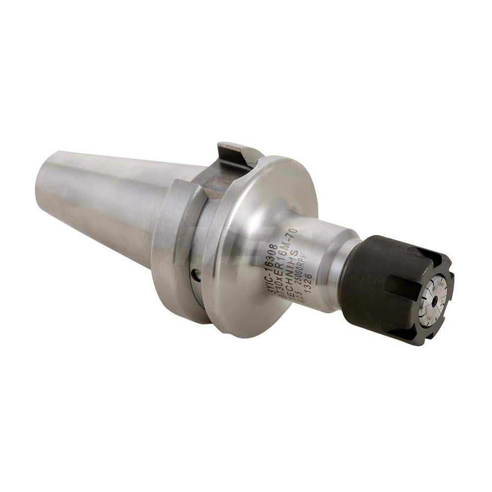 Collet Chuck: ER Collet, Taper Shank 70 mm Projection, Through Coolant