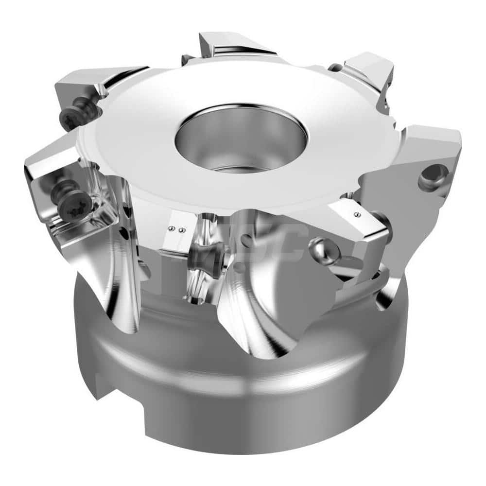 Indexable High-Feed Face Mills; Minimum Cutting Diameter: 1.8600 in; Maximum Cutting Diameter: 2.5000 in; Maximum Depth Of Cut: 0.0430 in; Arbor Hole Diameter (mm): 0.75; Compatible Insert Size Code: SPKT10T317; Maximum Ramping Angle: 1.3; Series: R220.21