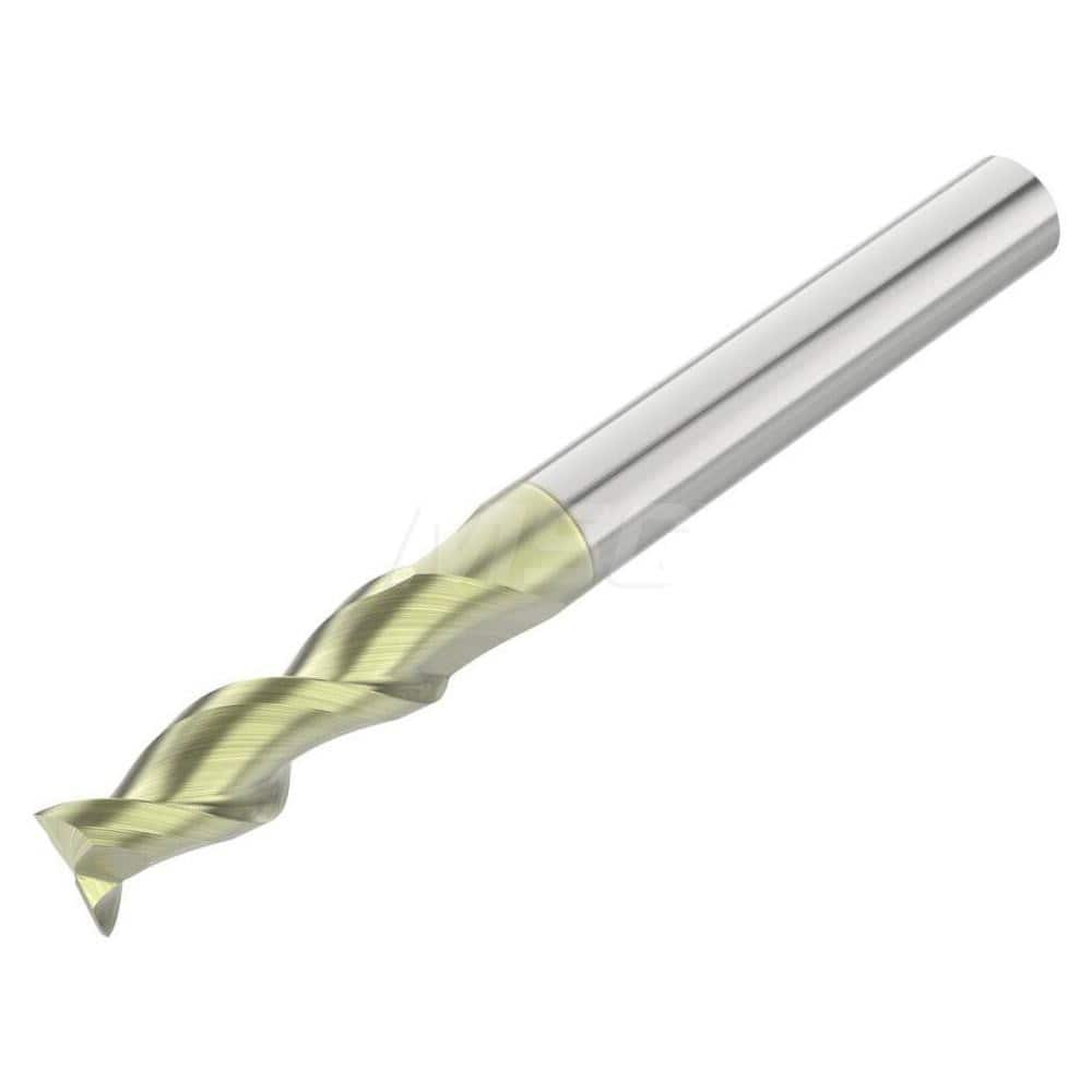 Square End Mill: 1/8'' Dia, 3/8'' LOC, 1/8'' Shank Dia, 1-1/2'' OAL, 2 Flutes, Solid Carbide Single End, ANF Finish, Helical Flute, 45 ° Helix, Centercutting, RH Cut, RH Flute, Series A245