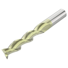 Square End Mill: 1'' Dia, 3-1/4'' LOC, 1'' Shank Dia, 6'' OAL, 2 Flutes, Solid Carbide Single End, ANF Finish, Helical Flute, 45 ° Helix, Centercutting, RH Cut, RH Flute, Series A245