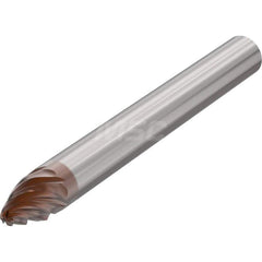 Tapered End Mill: 20 ° per Side, 0.087″ Small Dia, 0.4213″ LOC, 6 Flutes, Solid Carbide, Tapered End HXT Finish, Series JH726