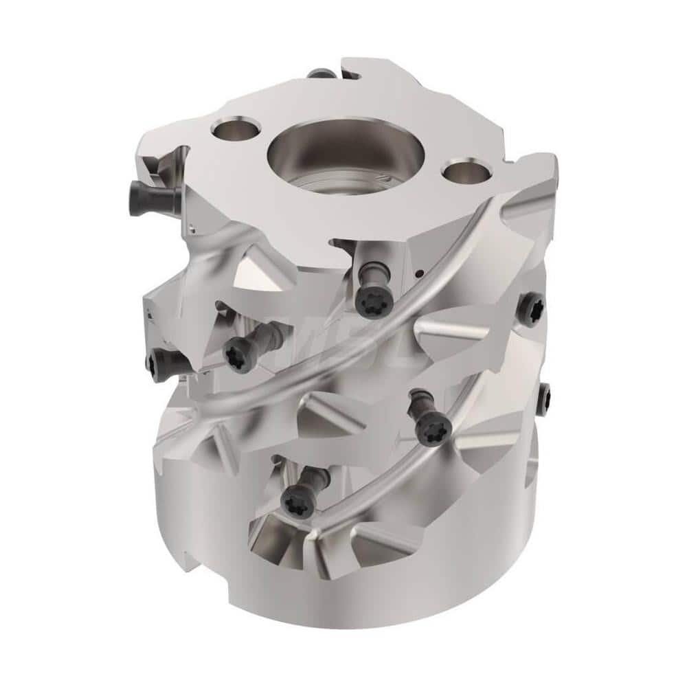 Indexable Square-Shoulder Face Mill:  R220.9402.501.7612.4BA,  2-1/2'' Cut Dia,  1.0000″ Arbor Hole Dia,  1.7930″ Max Cutting Depth Uses  16,  LOEX1207 Inserts,  Through Coolant,  Series  R220.94