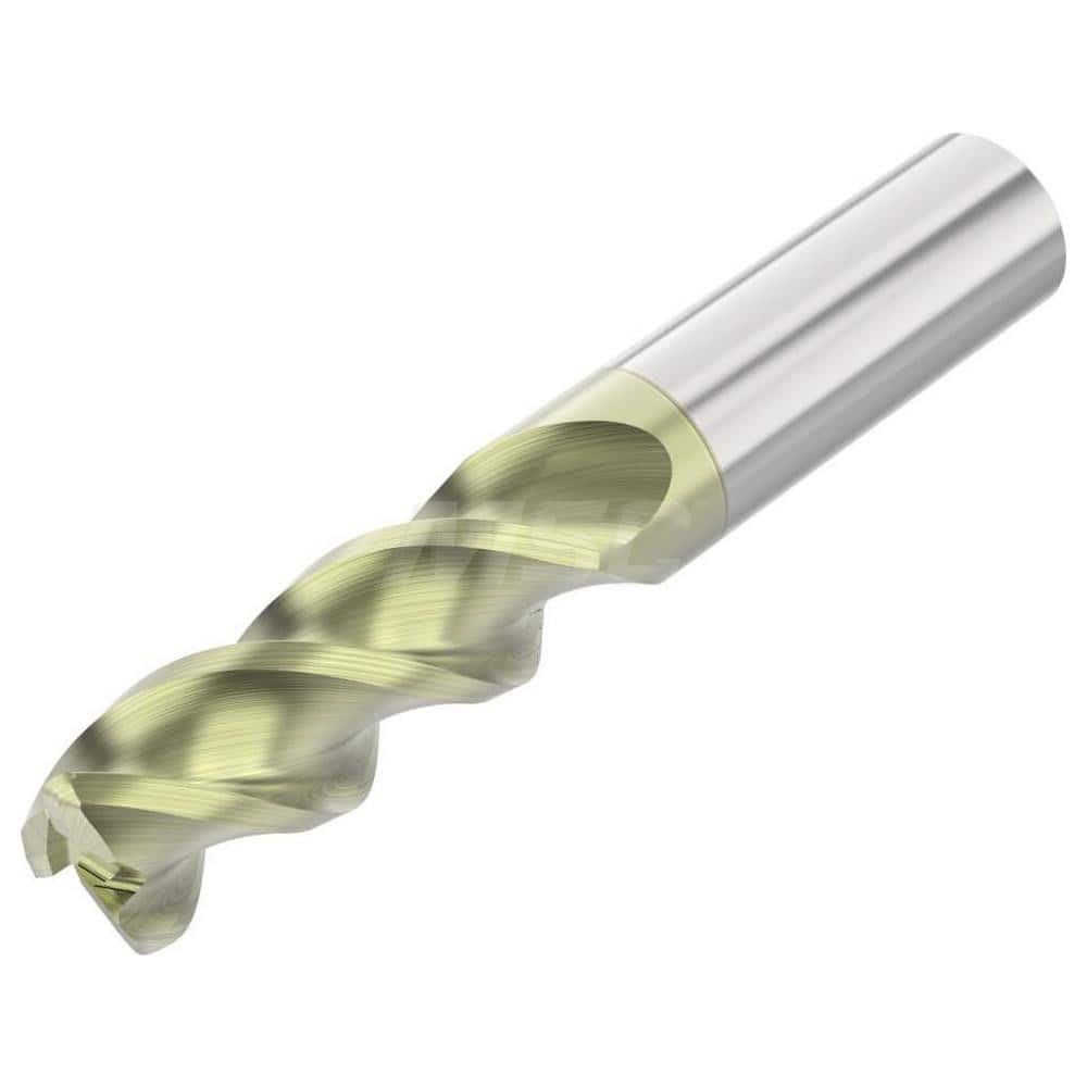 Corner Radius End Mill: 1/4″ Dia, 3/4″ LOC, 0.045″ Radius, 3 Flutes, Solid Carbide 2-1/2″ OAL, 1/4″ Shank Dia, 45 ° Helix, ANF Coated, Corner Radius End, Centercutting, Series A345R