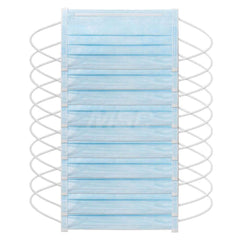 Disposable Pleated Mask: Contains Nose Clip, Blue, Size Universal