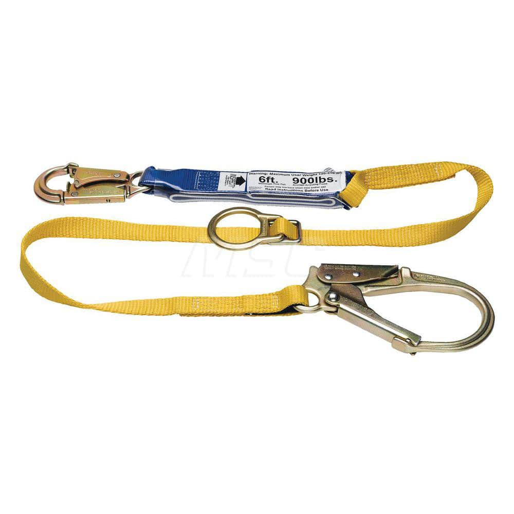 Lanyards & Lifelines; Load Capacity: 5000 lb; Construction Type: Webbing; Harness Type: Ladder Climbing; Lanyard End Connection: Snap Hook; Anchorage End Connection: Rebar Hook; Length Ft.: 6.00