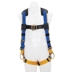 Fall Protection Harnesses: 400 Lb, Back and Side D-Rings Style, Size 2X-Large, For Positioning, Back & Hips