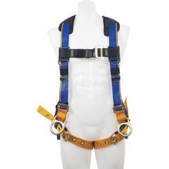 Fall Protection Harnesses: 400 Lb, Back and Side D-Rings Style, Size 2X-Large, For Positioning, Back & Hips