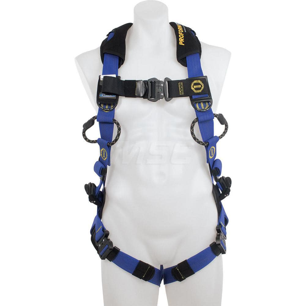 Fall Protection Harnesses: 400 Lb, Single D-Ring Style, Size 2X-Large, For Climbing, Back